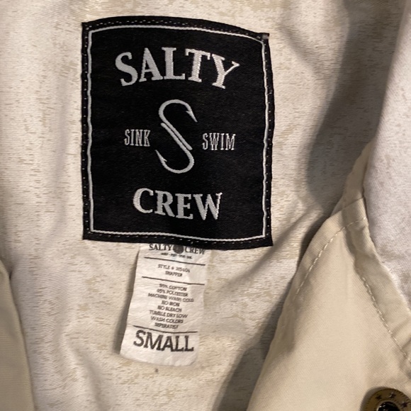 Salty Crew Hooded Lightweight Snap Jacket size S - Picture 2 of 4